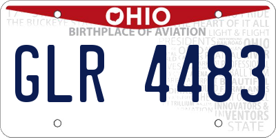 OH license plate GLR4483
