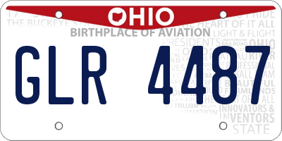 OH license plate GLR4487