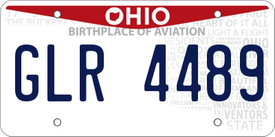 OH license plate GLR4489