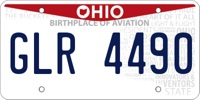 OH license plate GLR4490