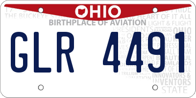 OH license plate GLR4491