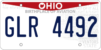 OH license plate GLR4492