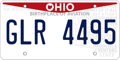 OH license plate GLR4495