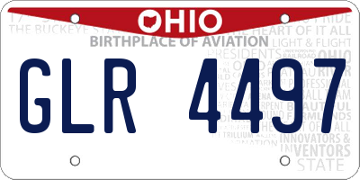 OH license plate GLR4497