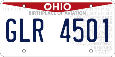 OH license plate GLR4501