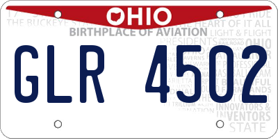 OH license plate GLR4502