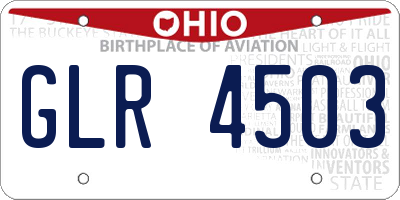 OH license plate GLR4503