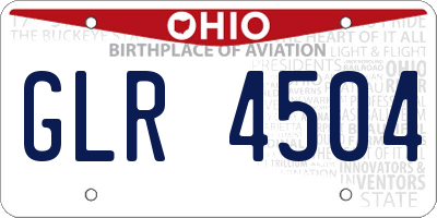 OH license plate GLR4504