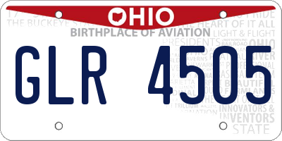OH license plate GLR4505