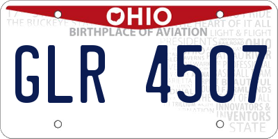 OH license plate GLR4507