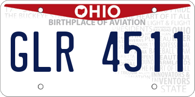 OH license plate GLR4511