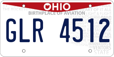 OH license plate GLR4512