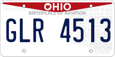 OH license plate GLR4513
