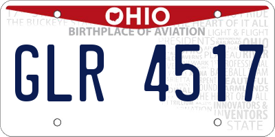 OH license plate GLR4517