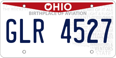 OH license plate GLR4527