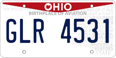 OH license plate GLR4531
