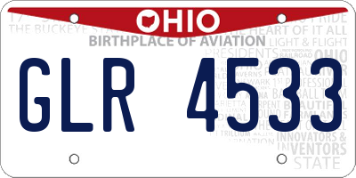 OH license plate GLR4533