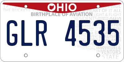 OH license plate GLR4535