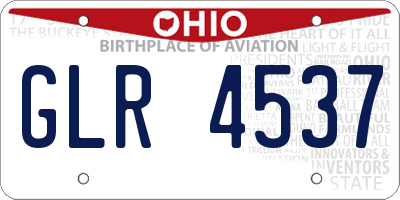 OH license plate GLR4537
