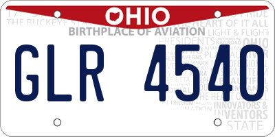 OH license plate GLR4540