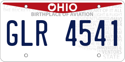 OH license plate GLR4541