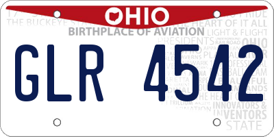 OH license plate GLR4542