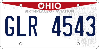 OH license plate GLR4543