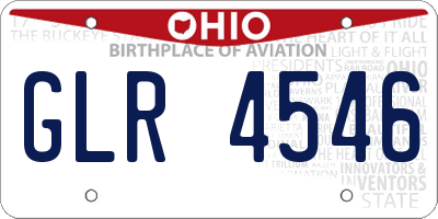 OH license plate GLR4546