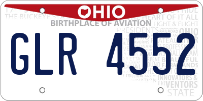 OH license plate GLR4552