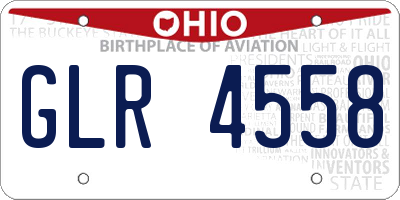 OH license plate GLR4558