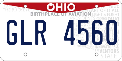 OH license plate GLR4560