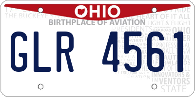 OH license plate GLR4561
