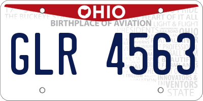OH license plate GLR4563
