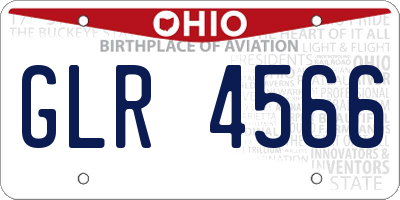OH license plate GLR4566