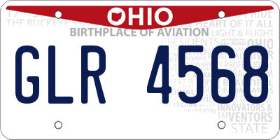 OH license plate GLR4568