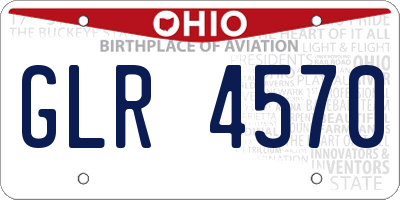 OH license plate GLR4570