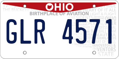OH license plate GLR4571