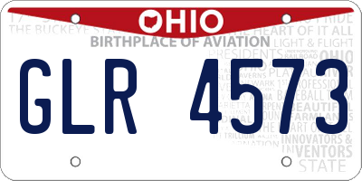 OH license plate GLR4573
