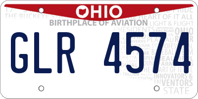 OH license plate GLR4574