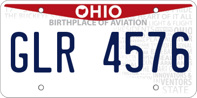 OH license plate GLR4576