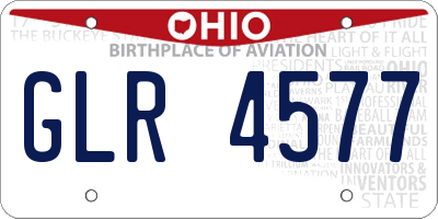 OH license plate GLR4577