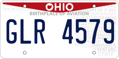 OH license plate GLR4579