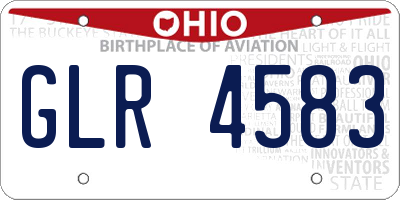 OH license plate GLR4583