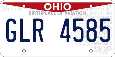OH license plate GLR4585