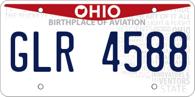 OH license plate GLR4588