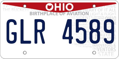 OH license plate GLR4589