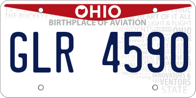 OH license plate GLR4590