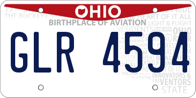 OH license plate GLR4594