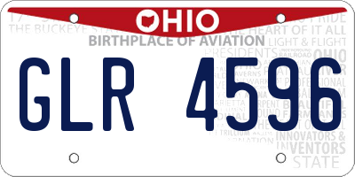 OH license plate GLR4596