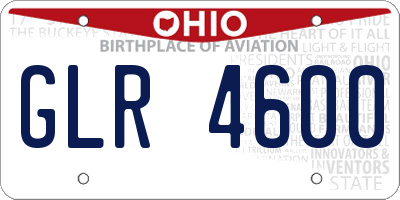 OH license plate GLR4600